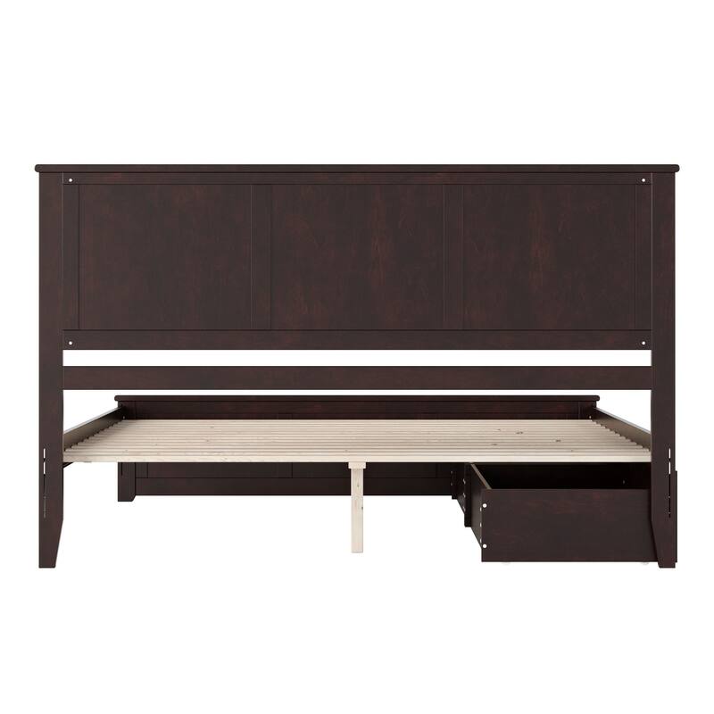 Madison Platform Bed with Matching Footboard with Storage Drawers