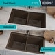 preview thumbnail 7 of 6, 33 Inch Lexicon Platinum Quartz Composite Drop-in Undermount Double Bowl Galaxy Beige Kitchen Sink LP-800TM-B-SO