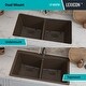 preview thumbnail 7 of 6, 33 Inch Lexicon Platinum Quartz Composite Drop-in Undermount Double Bowl Galaxy Concrete Kitchen Sink LP-800TM-C-SO
