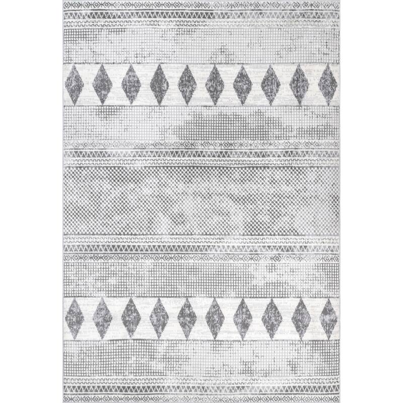 Nuloom Mosaic Tribal Stripes Solid Area Rug