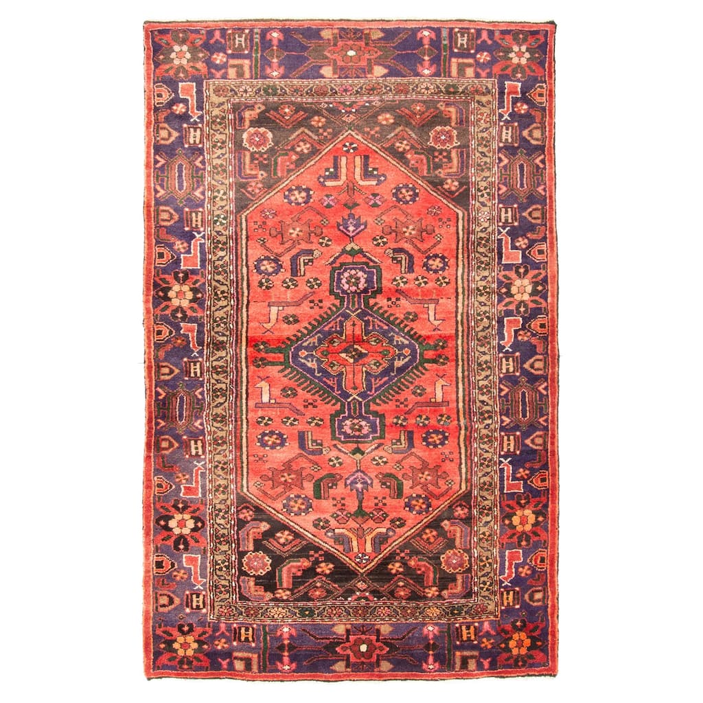 ECARPETGALLERY Hand-knotted Andelz Red Wool Rug - 4'4 x 6'11