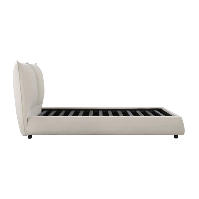 Layton Chenille Upholstered Platform Bed, Queen