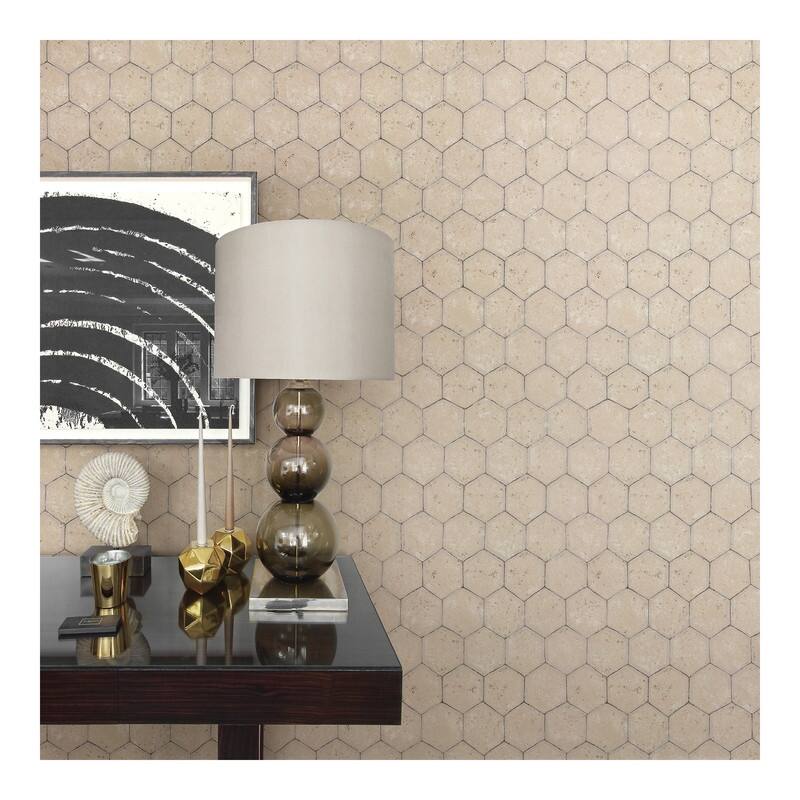 Brewster Starling Copper Honeycomb Wallpaper - 27.5 x 396 x 0.025