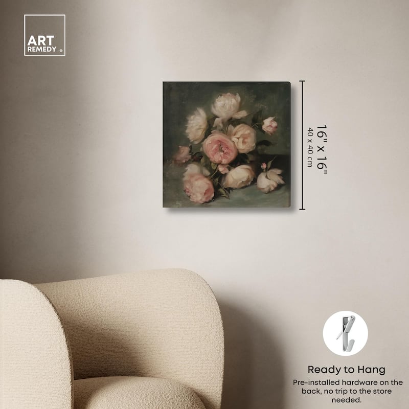 Roses in Shadow I Canvas by Art Remedy, Gallery Wrapped