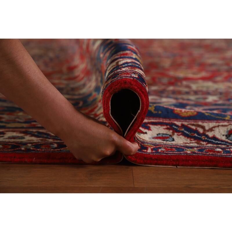 Hand Knotted Oriental 100% Wool Carpet Traditional Floral Red Najafabad Area Rug - 16' 8'' X 10' 4''