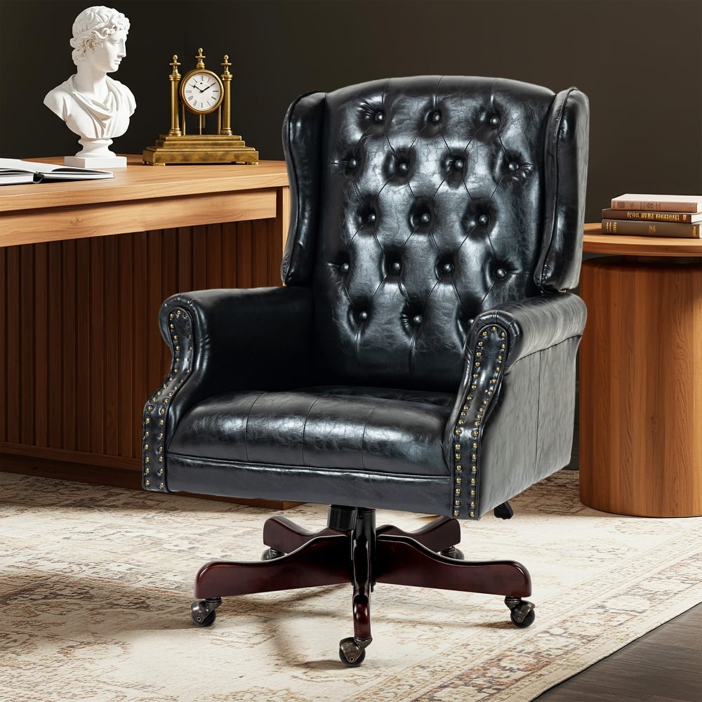 AVAWING Classic Executive Office Chair High Back Wingback Boss Chair
