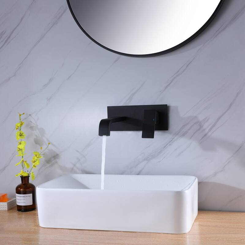 Wall Mounted Faucet Single-handle Bathroom Faucet With Deck Plate
