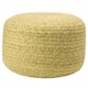 Santa Rosa Woven Jute-look Indoor/ Outdoor Solid Pouf - 18"X18"X12" - Heather Yellow