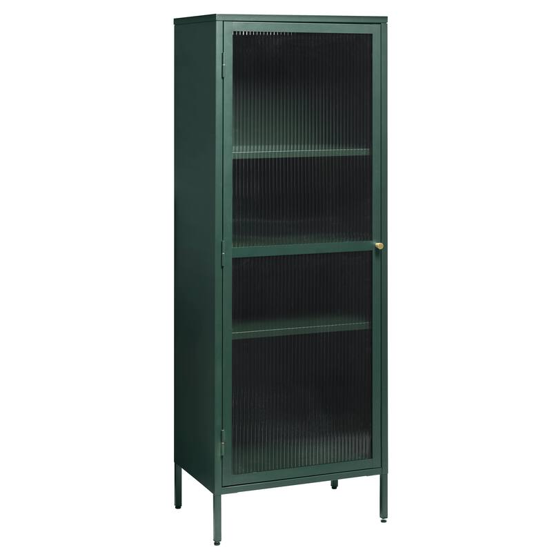 Rye Studio Brianne Modern Metal & Glass 63" Display Cabinet