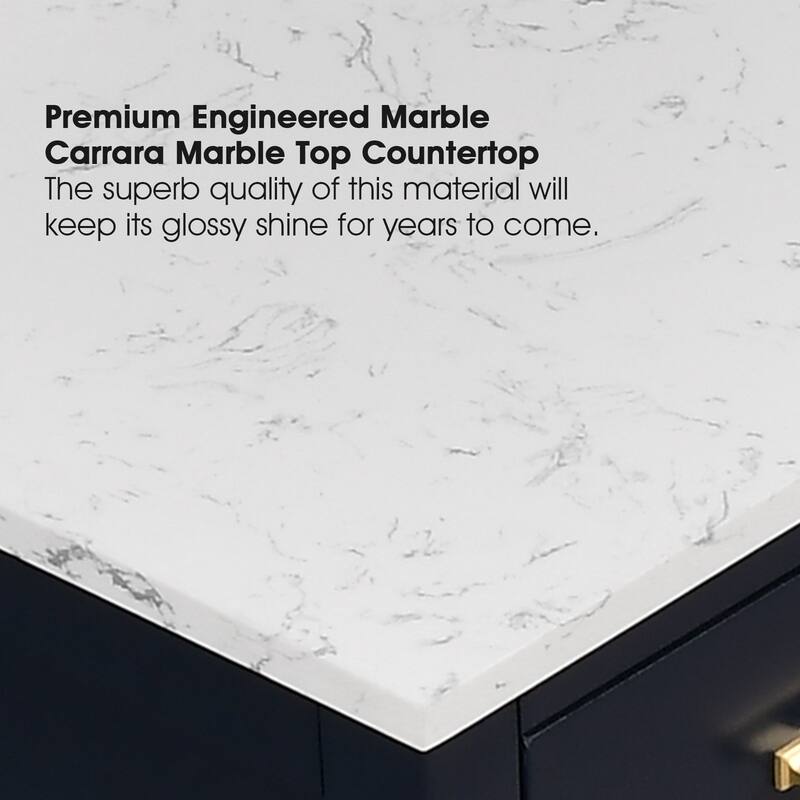 PROOX 60 in. W x 22in.D Freestanding Bath Vanity Engineered Top Single Rectangular Sink