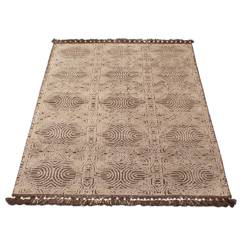 Tangier Brown, Taupe Rug 5'1" x 7'9" - 5'1 x 7'9