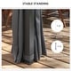preview thumbnail 6 of 6, Outsunny 12' x 19' Louvered Pergola Hardtop Gazebo with Adjustable Aluminum Roof and Frame, Outdoor Pergola with Curtains