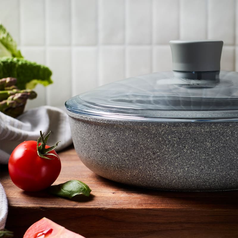 ZWILLING Parma Plus Ceramic Aluminum Ceramic Nonstick Sauté Pan with Lid - Grey