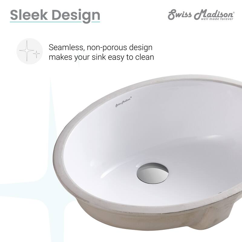 Monaco 19" Oval Under-Mount Bathroom Sink
