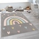 preview thumbnail 23 of 22, Kids Rug with Rainbow and Hearts in Pastel Colors