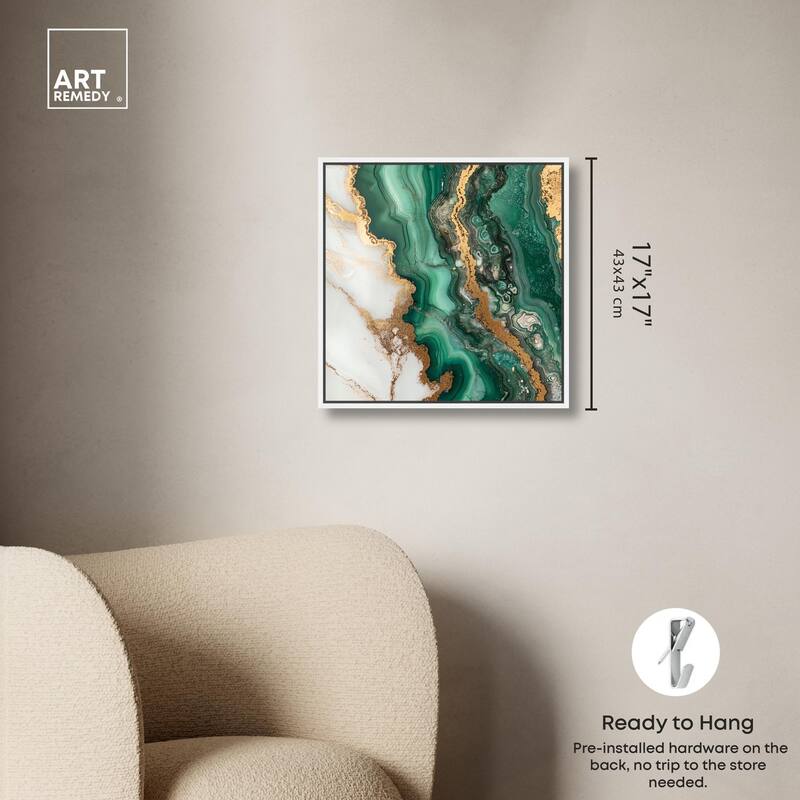 Malachite Majesty Canvas by Art Remedy
