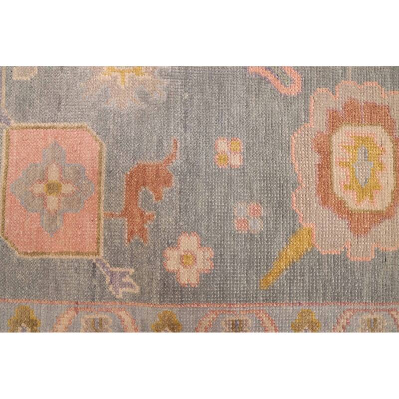 ECARPETGALLERY Hand-knotted Modern Oushak Sage Wool Rug - 7'11 x 9'9