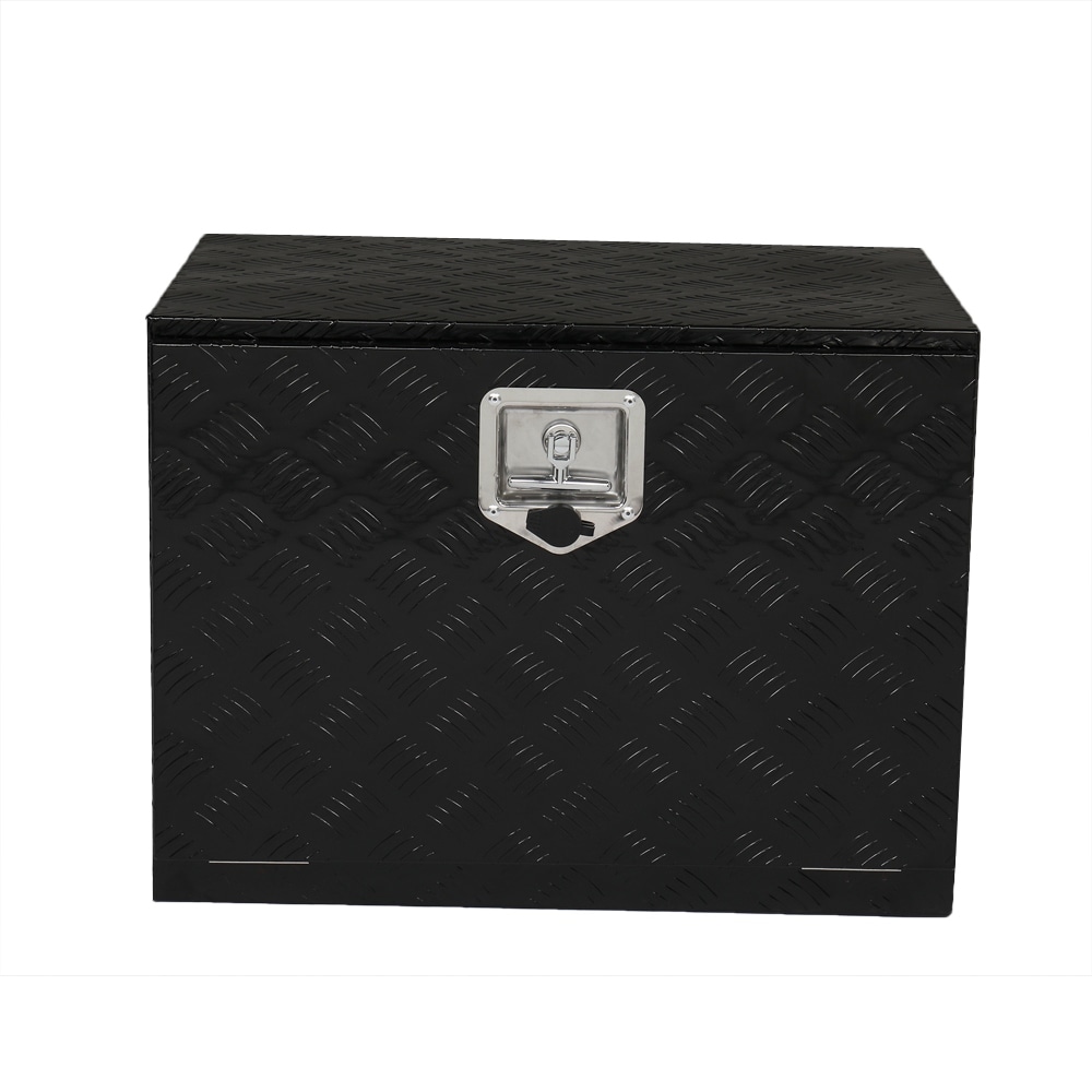 24" Aluminum Five Pattern Toolbox Single Lock Black