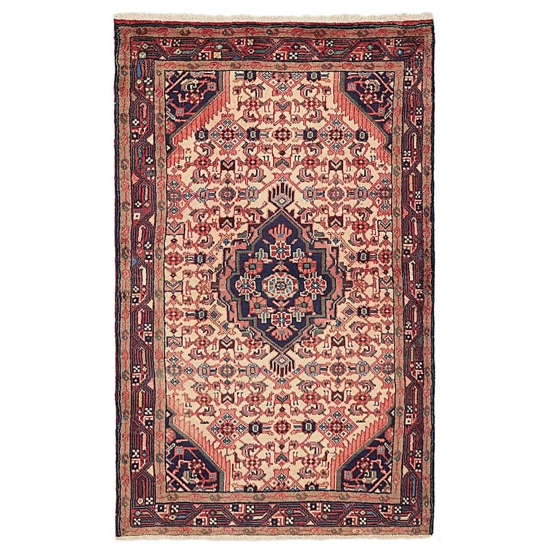 ECARPETGALLERY Hand-knotted Anadol Cream Wool Rug - 3'3 x 5'2