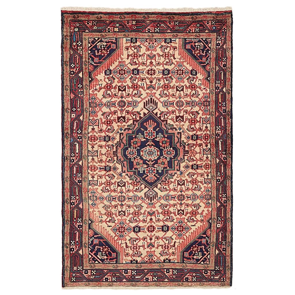 ECARPETGALLERY Hand-knotted Anadol Cream Wool Rug - 3'3 x 5'2
