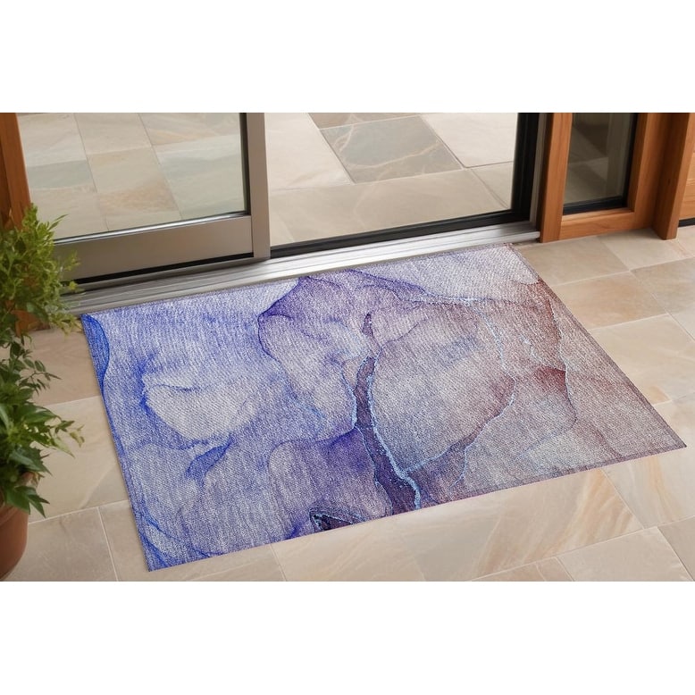 Fax Unique Abstract Weather Resistant Versatile Elegance Outdoor Rug