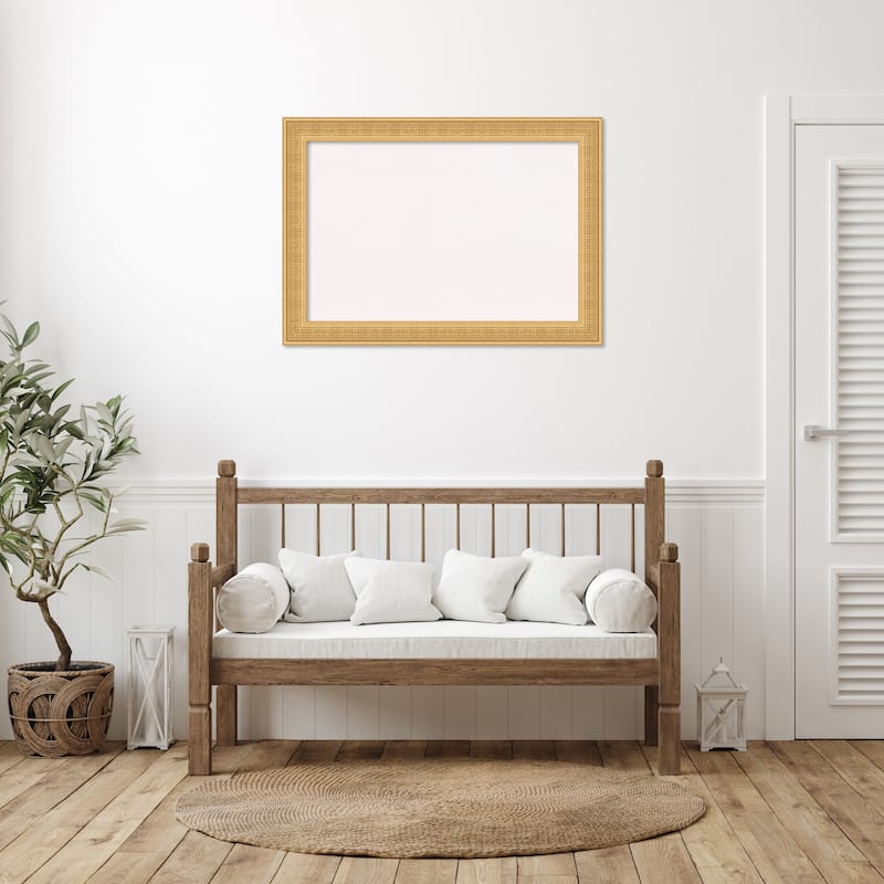 Trellis Wood Framed White Corkboard Bulletin Board
