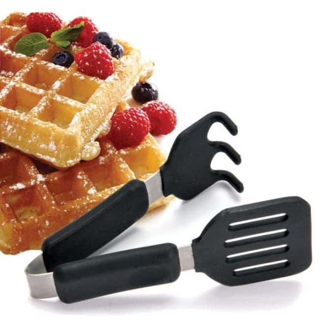 Norpro 6" Grip-EZ Non-Slip Grab and Lift Tongs - Great for Waffles