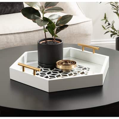 Kate and Laurel Caspen Hexagon Decorative Tray