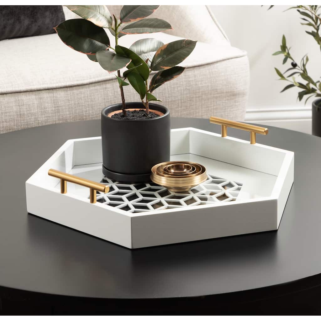 Kate and Laurel Caspen Hexagon Decorative Tray