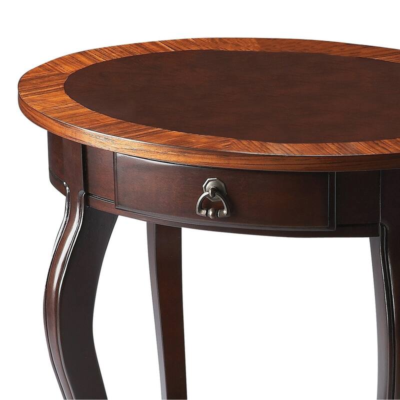 HomeRoots Cherry Nouveau Oval Accent Table - 24.5