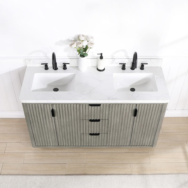 Miseno MV-NM-704160M Cadiz 60" Free Standing Double Basin Vanity Set