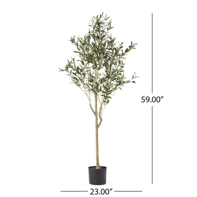 Taos 4' x 1.5' Artificial Olive Tree by Christopher Knight Home