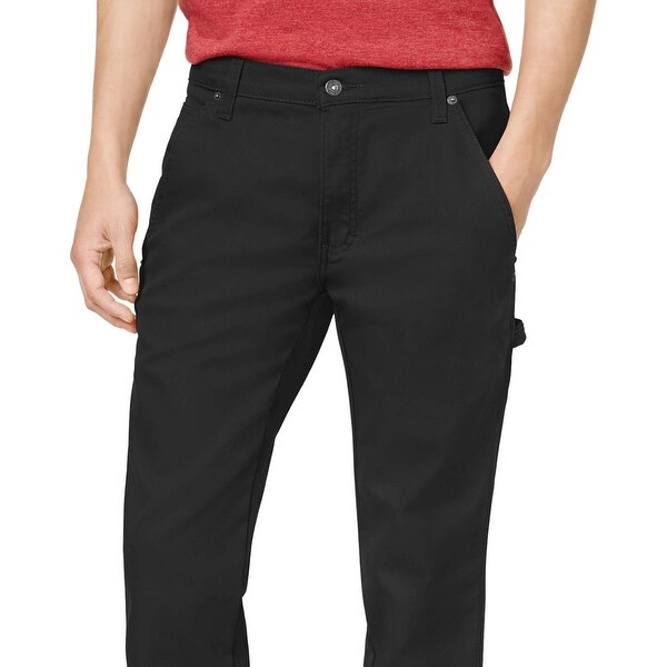 mens slim fit tapered black jeans