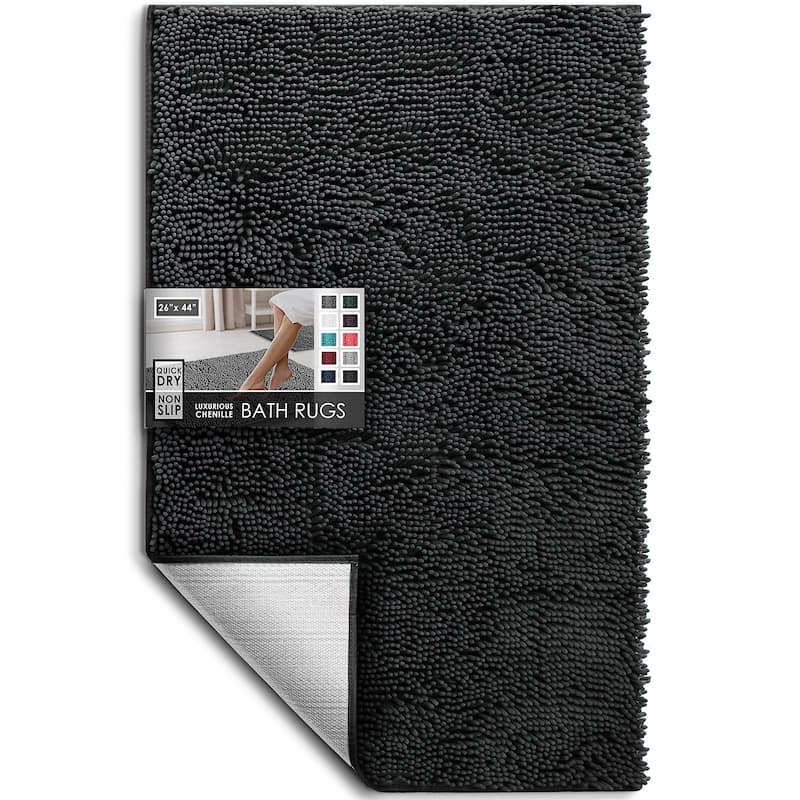 Empyrean Non-Slip Super Plush Chenille Bathroom Rugs