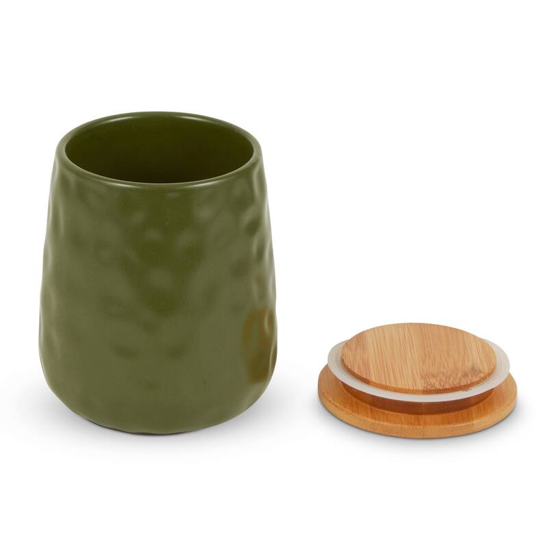 Matte Dimple Texture Ceramic Canister (Set of 2) - 3.25 Cup/5.75 Cup