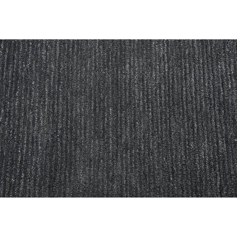 Alora Decor Emerson Charcoal and Grey Solid Hand-tufted Wool Rug