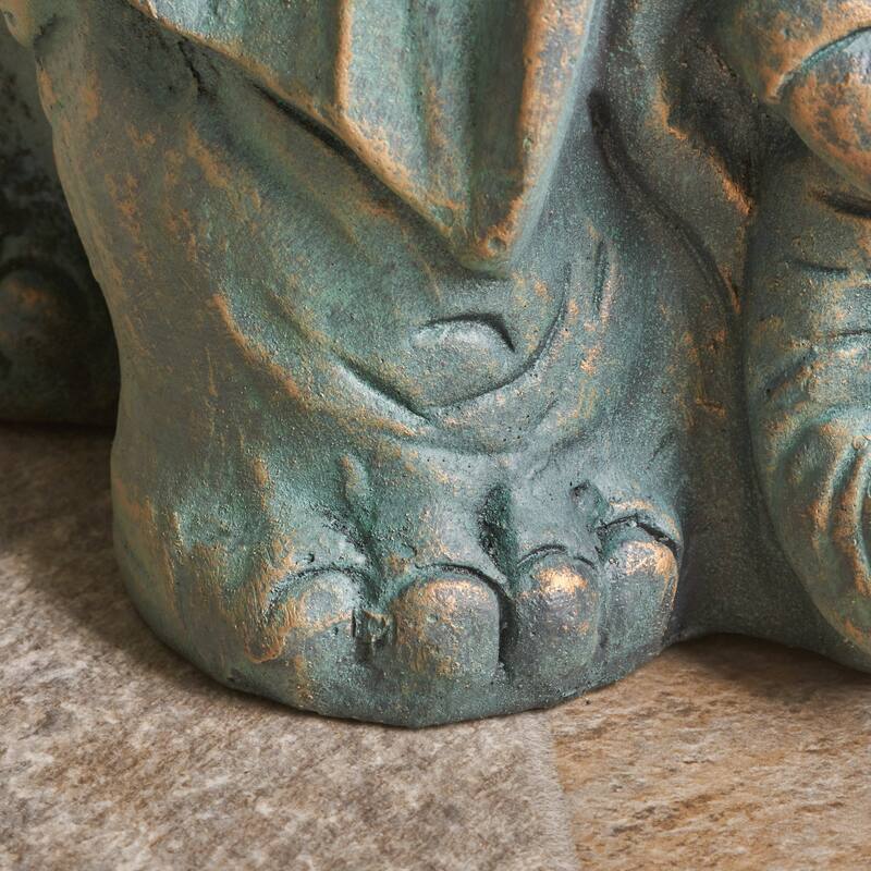 Godwin Light weight Concrete Elephant Garden Stool by Christopher Knight Home