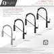 preview thumbnail 22 of 51, STYLISH Stainless Steel Single Handle Pull Down Sprayer Kitchen Faucet - Faucet Height: 16 3/4" | Spout Height: 7 1/2"