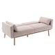 preview thumbnail 5 of 7, Velvet Accent loveseat sofa with metal feet