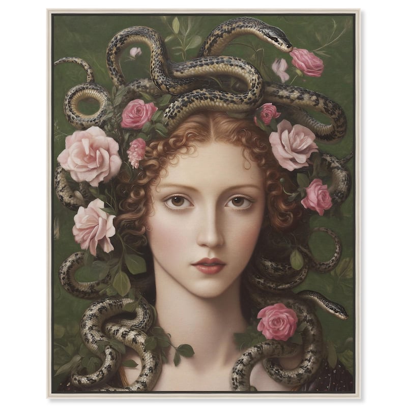 Medusa Canvas by Art Remedy - Silver - 36" x 45"