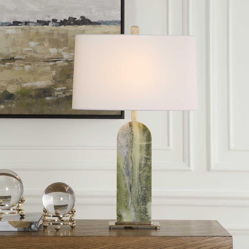 Uttermost Moorea Green Marble Table Lamp - N/A