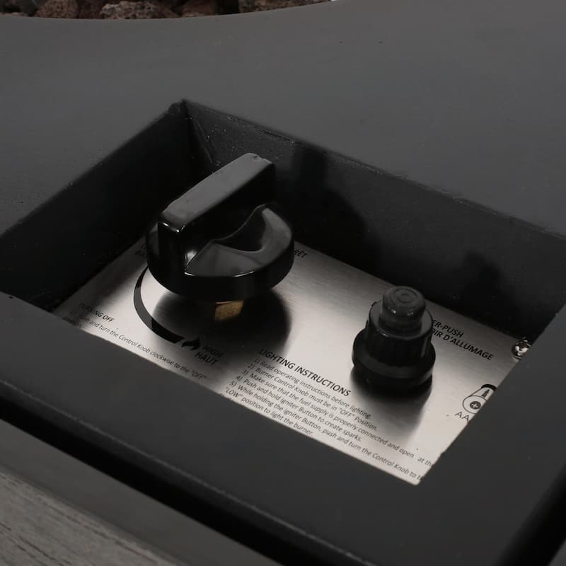 31" Outdoor WPC Base Square Propane Fire Pit - 40,000 BTU