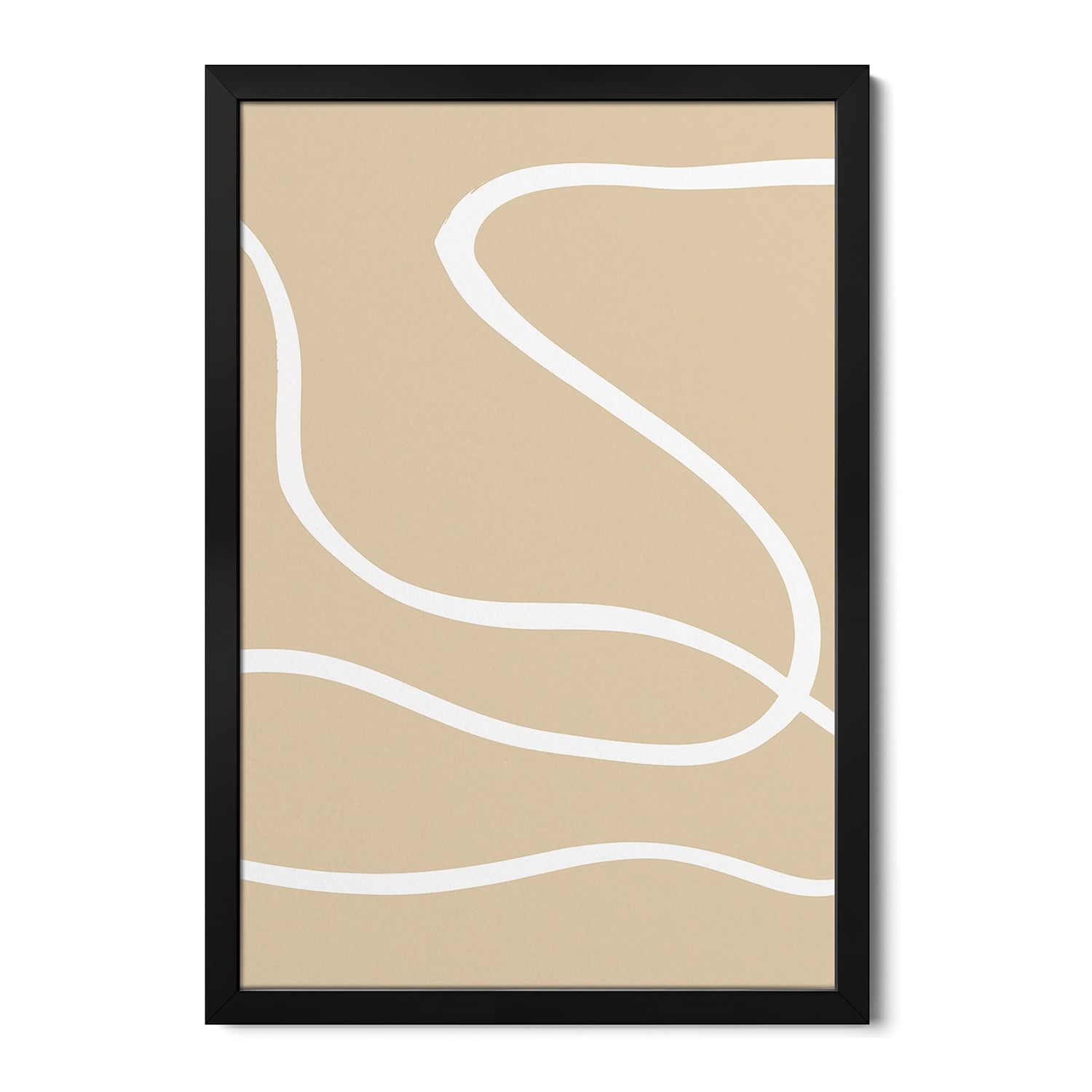 Beige Lines I Premium Framed Poster by 1x Studio