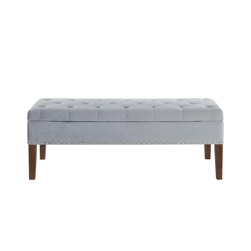 Tufted Bench with Storage