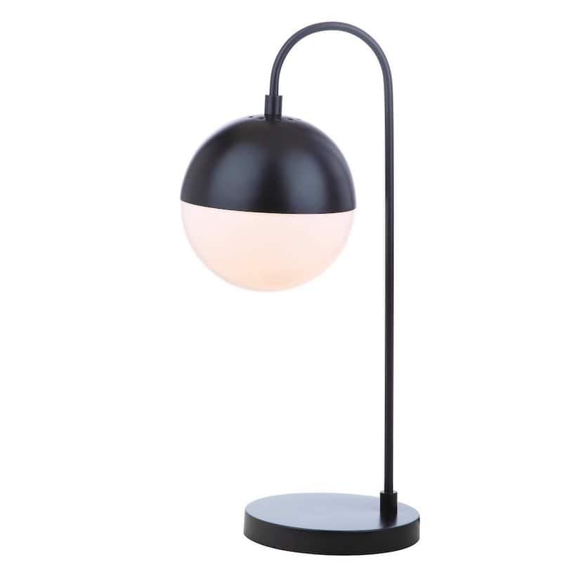 SAFAVIEH Lighting 21-inch Mid-Century Black Cappi LED Task Table Lamp - 9.75"x7"x20.5"