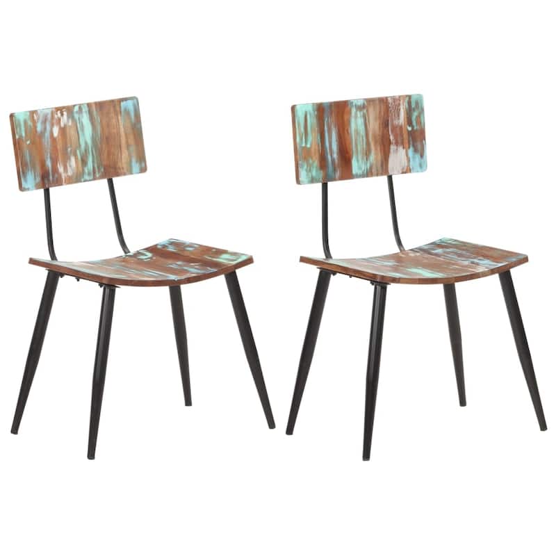vidaXL Dining Chairs 2/4 pcs Solid Reclaimed Wood/Solid Wood Mango