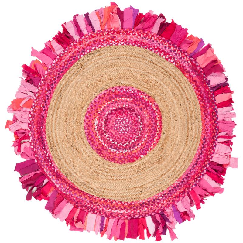 SAFAVIEH Handmade Cape Cod Wobke Jute Rug with Fringe