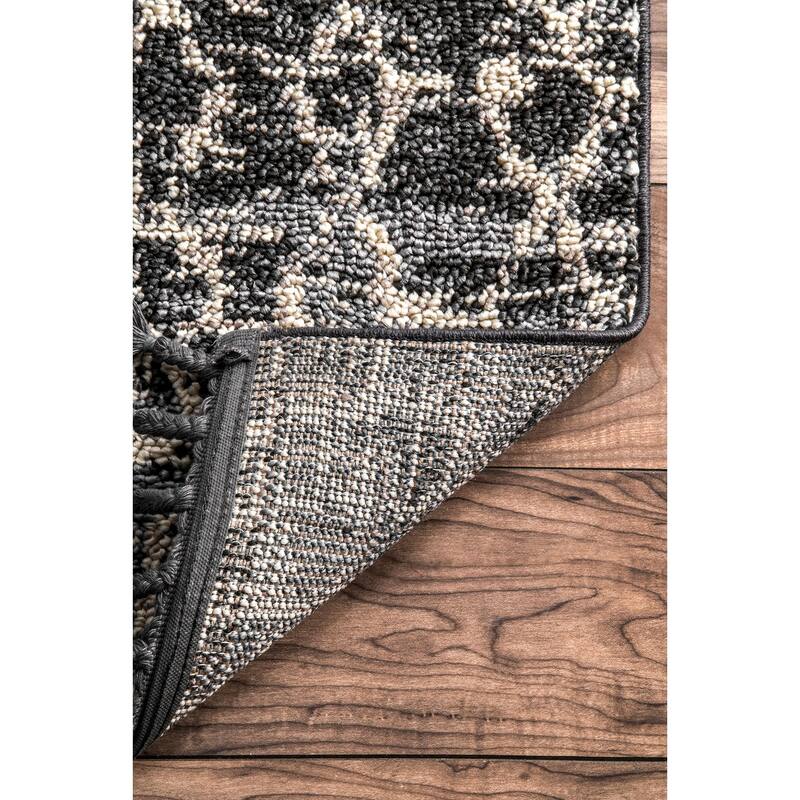 Nuloom Modern Abstract Tassel Area Rug