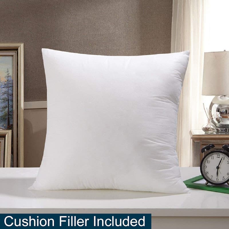 Decorative Indoor/Outdoor Weatherproof Lumbar Throw Pillows with Inserts (Set of 2) -12x20 - 18x18 Inches