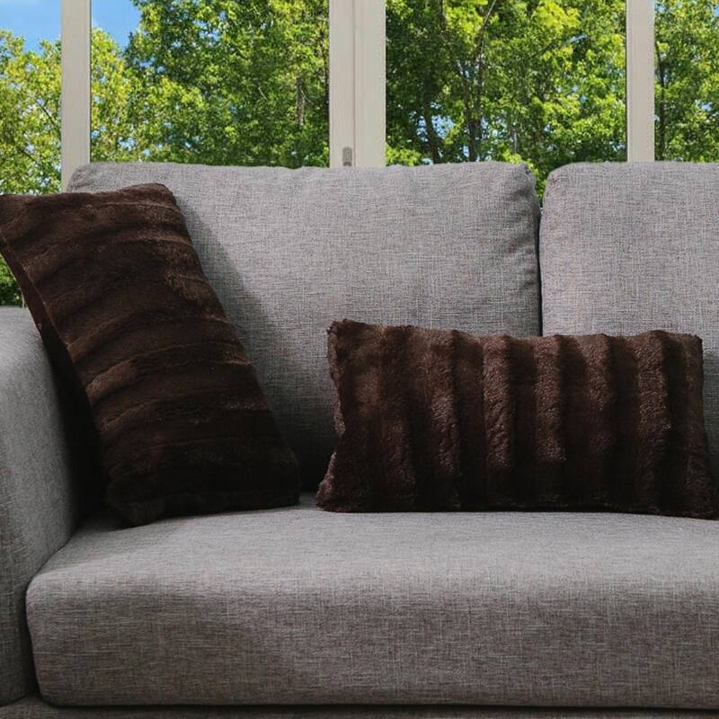 Cheer Collection Decorative Throw Pillows (Set of 2) - Chocolate